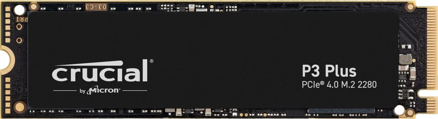 Crucial P3 Plus (500GB, 1TB, 2TB, 4TB) M.2 2280 SSD Internal Solid State Drives