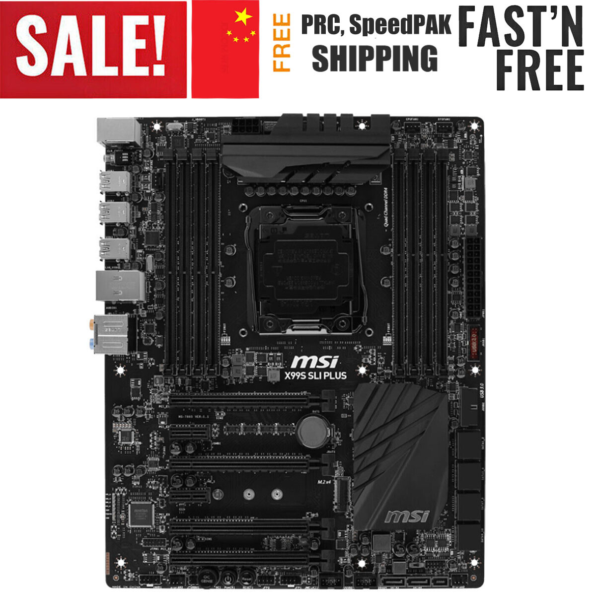 For LGA 2011-3 MSI X99S SLI PLUS Motherboard 8*DDR4 USB 3.0 Intel On-Board Audio