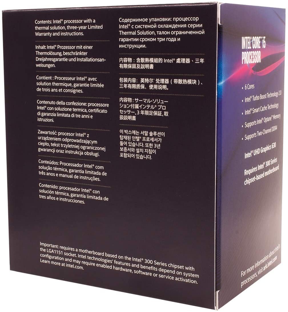 Intel Core i5-8400 Desktop Processor 2.80GHz 6 Core – BX80684I58400