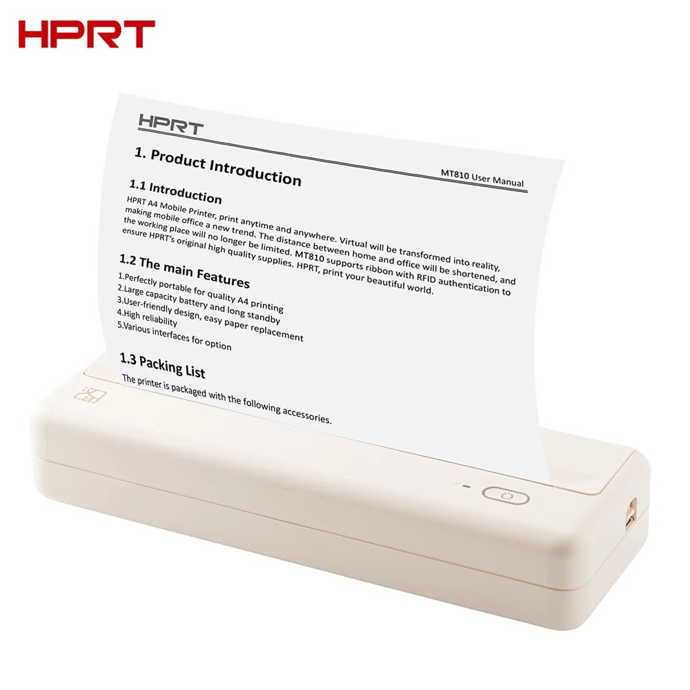 HPRT Wireless Bluetooth Thermal Printer Portable Travel Printer for iOS Android