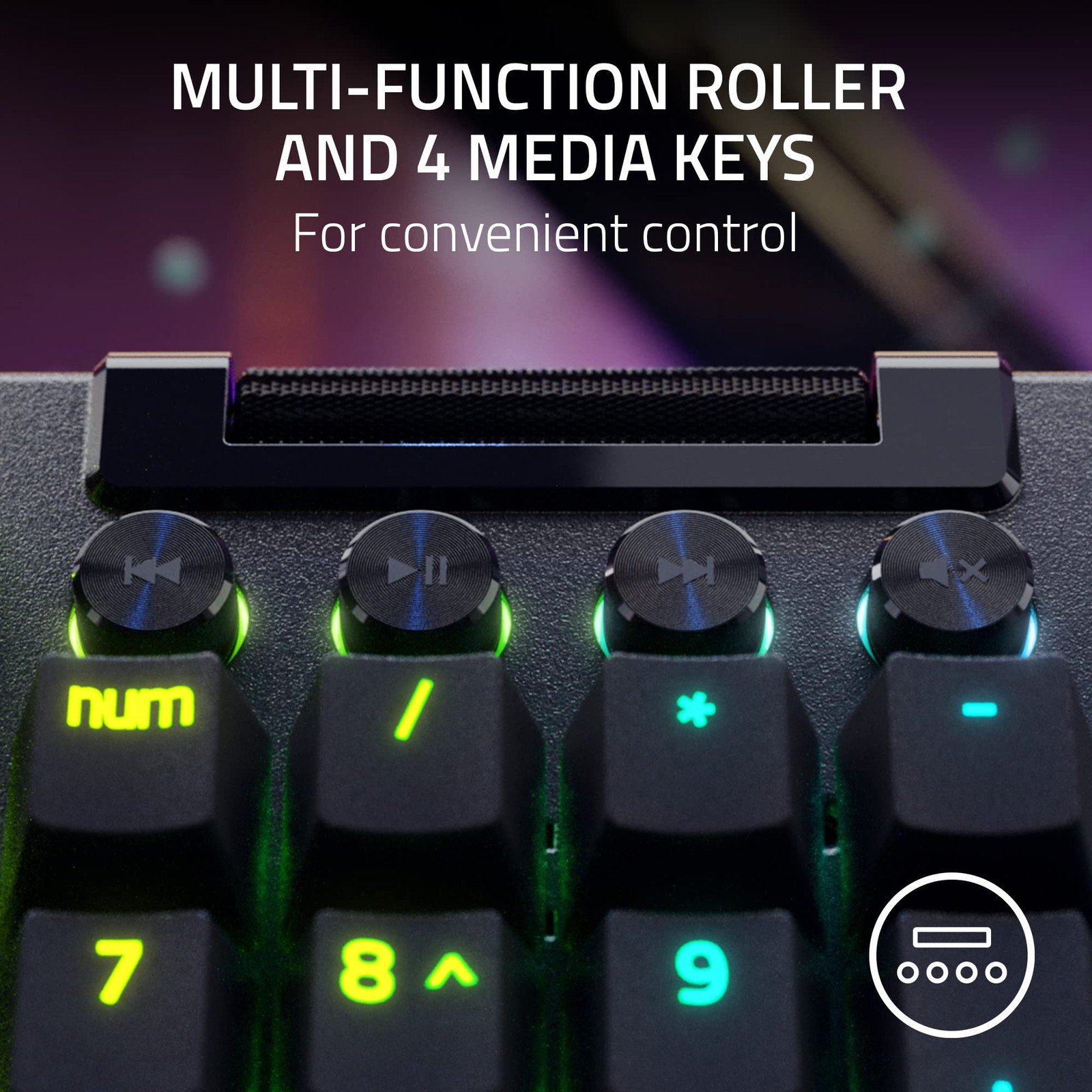 Razer BlackWidow V4 Pro Wired Mechanical Gaming Keyboard Green Switches Tactile