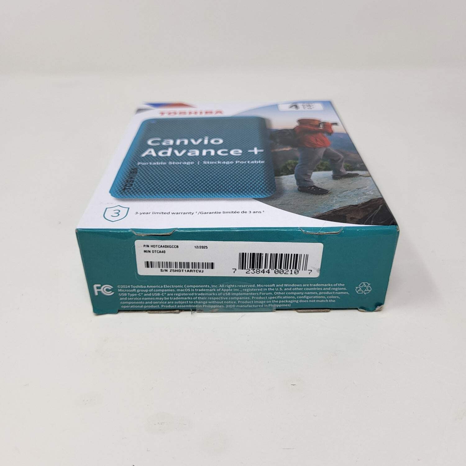 New Toshiba Canvio Advance + 4TB Storage HDTCA40XGCCB