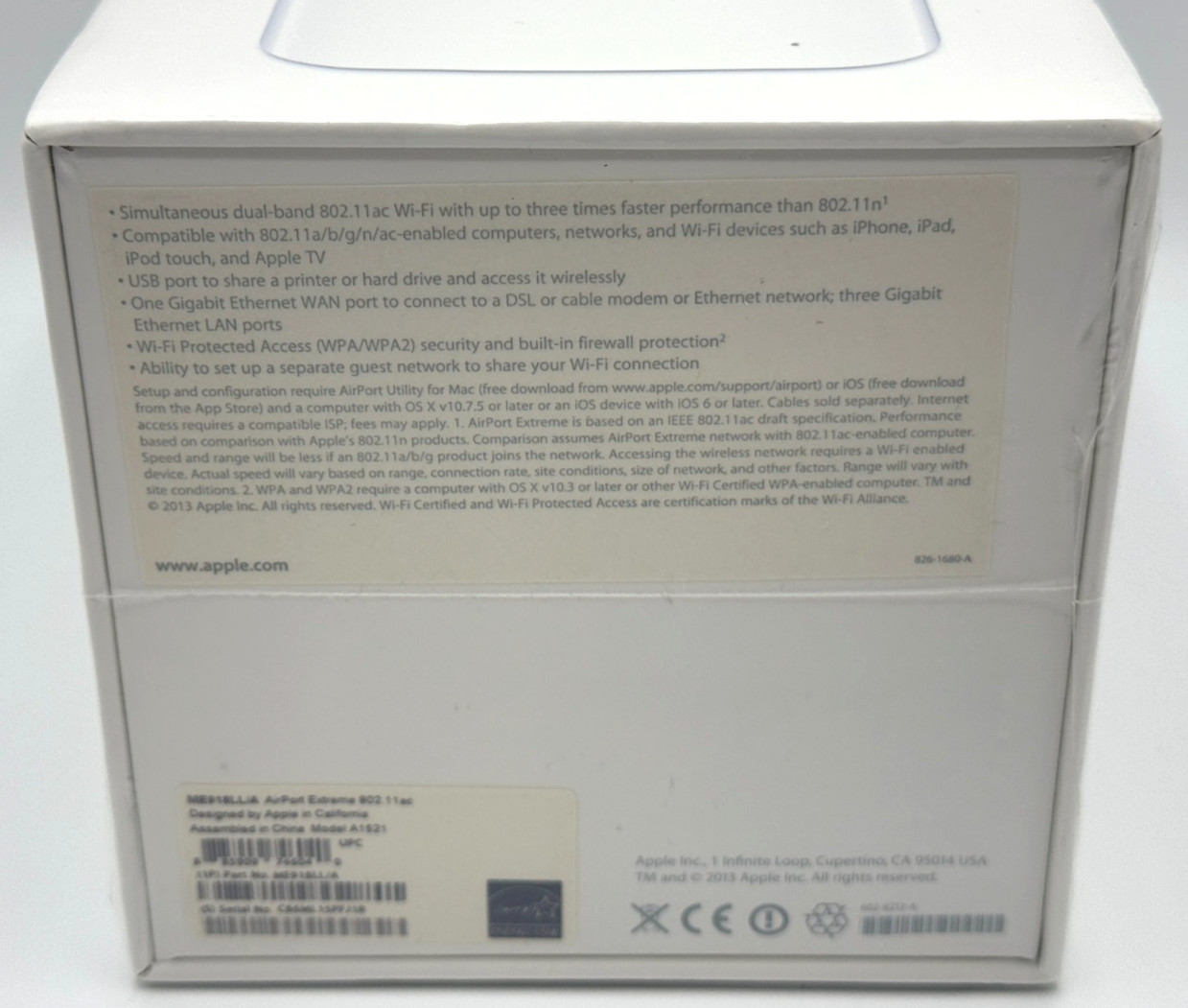 Apple AirPort Extreme Base Station 802.11ac Wi-Fi Router A1521 Factory Sealed
