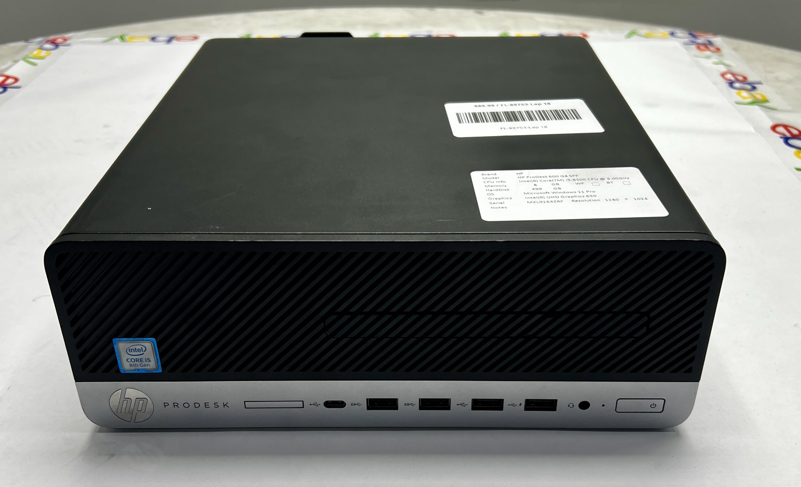 HP ProDesk 600 G4 SFF Intel Core i5-8500, 8GB, 500GB HDD, WIndows 11 Pro