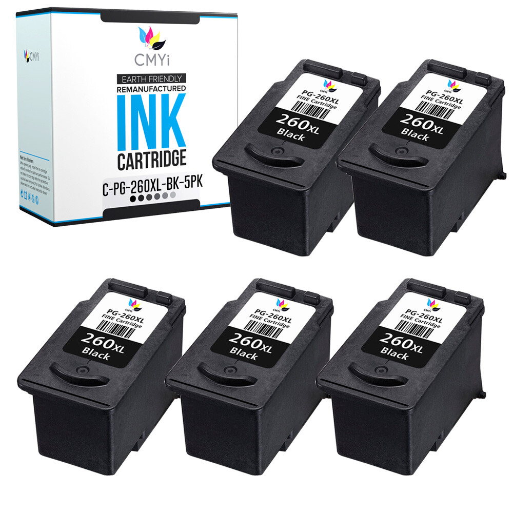 5PK Replacement 260XL Printer Ink Cartridge for Canon PIXMA TS5320 TR7020 TS6420