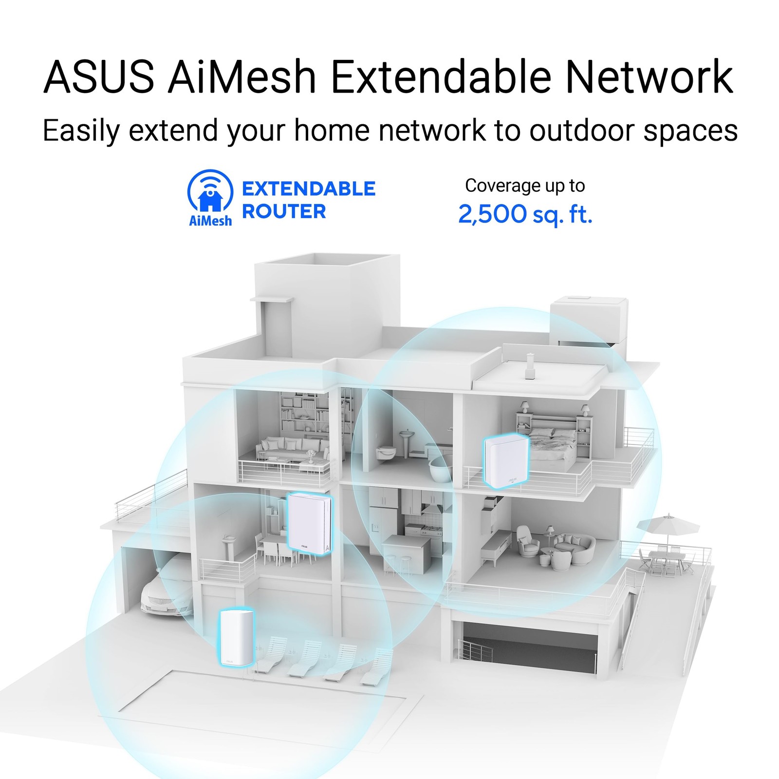 ASUS ZenWiFi BD5 Outdoor Dual-Band WiFi 7 Mesh Router