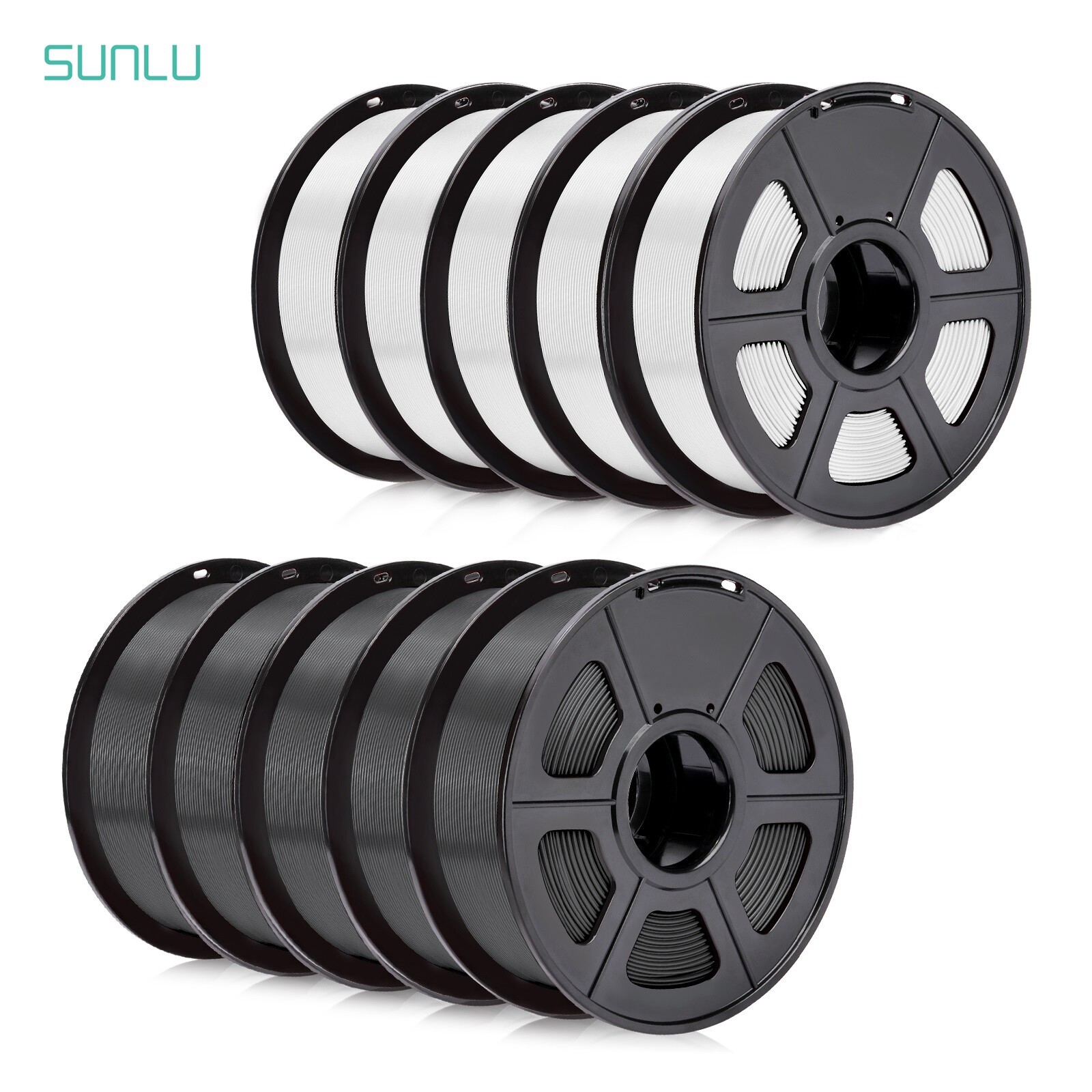 10×1KG SUNLU PLA Matte Meta PLA+ PETG SILK ABS 1KG TPU500G 3D Printer Filament