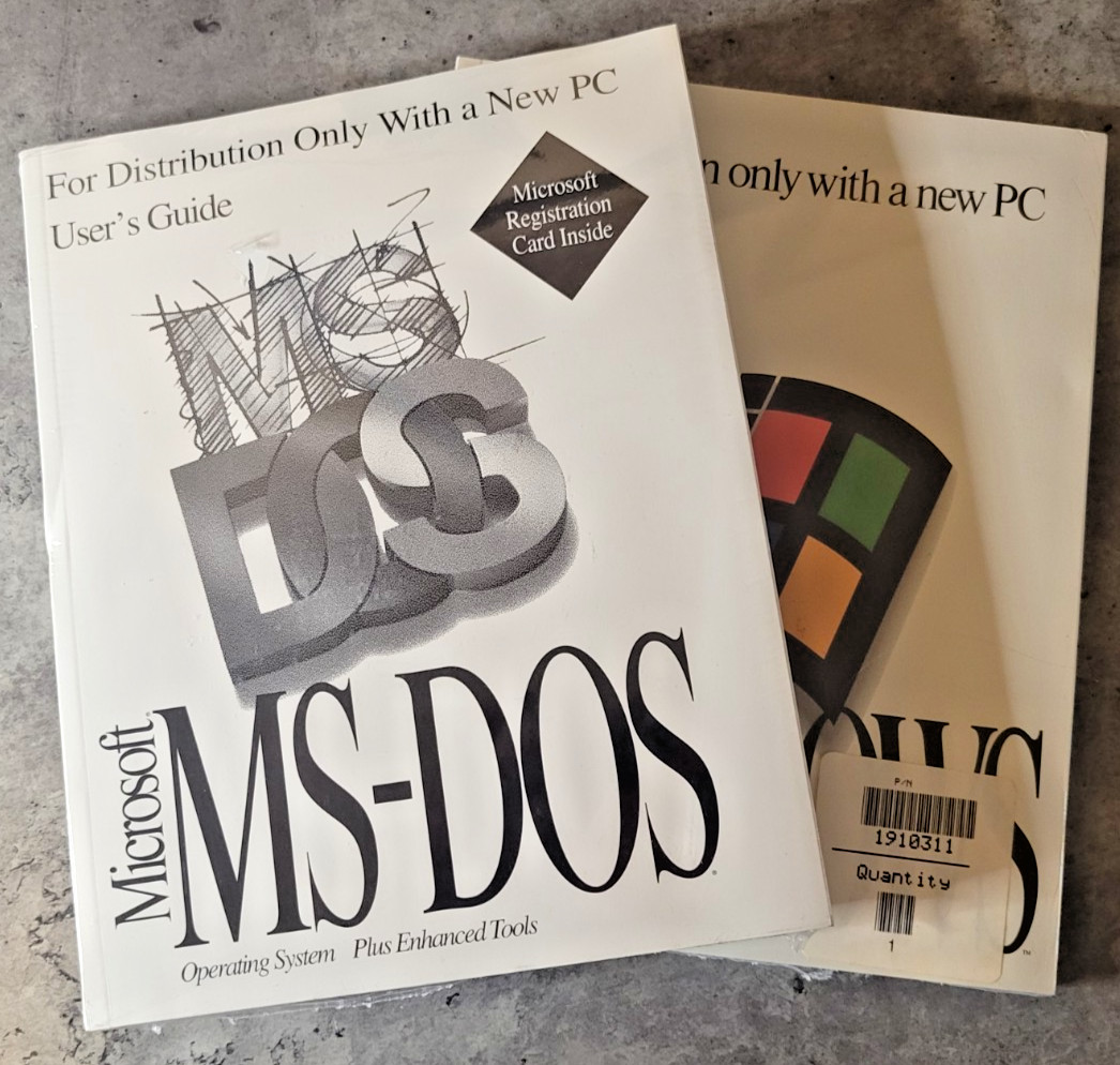 Microsoft MS-DOS 6.22 & Windows OEM Sealed User Guides COA 3.5 Vintage Software!