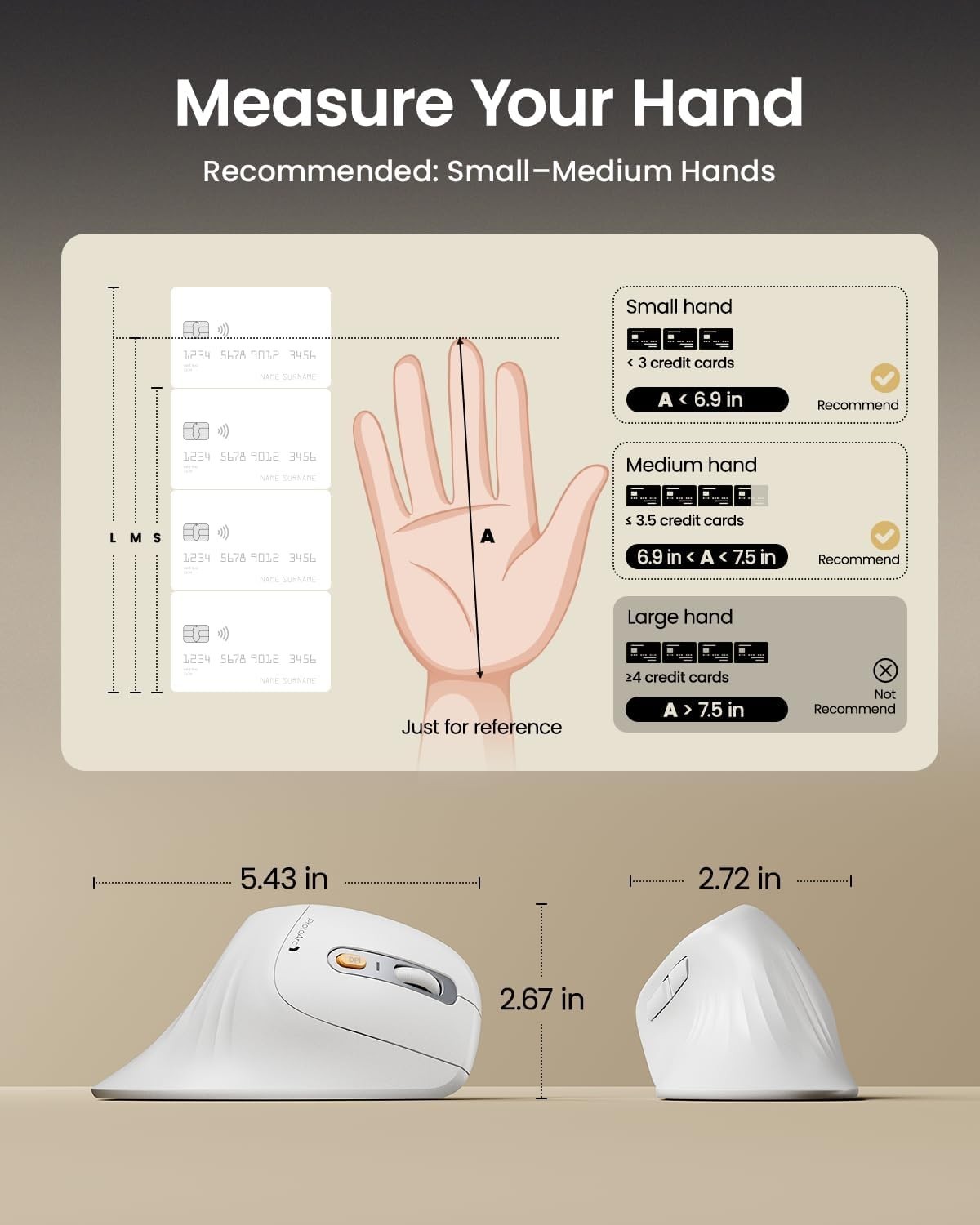EM11 NL Wireless Ergonomic Mouse – Multi-Device Connectivity for Optimal Comfort