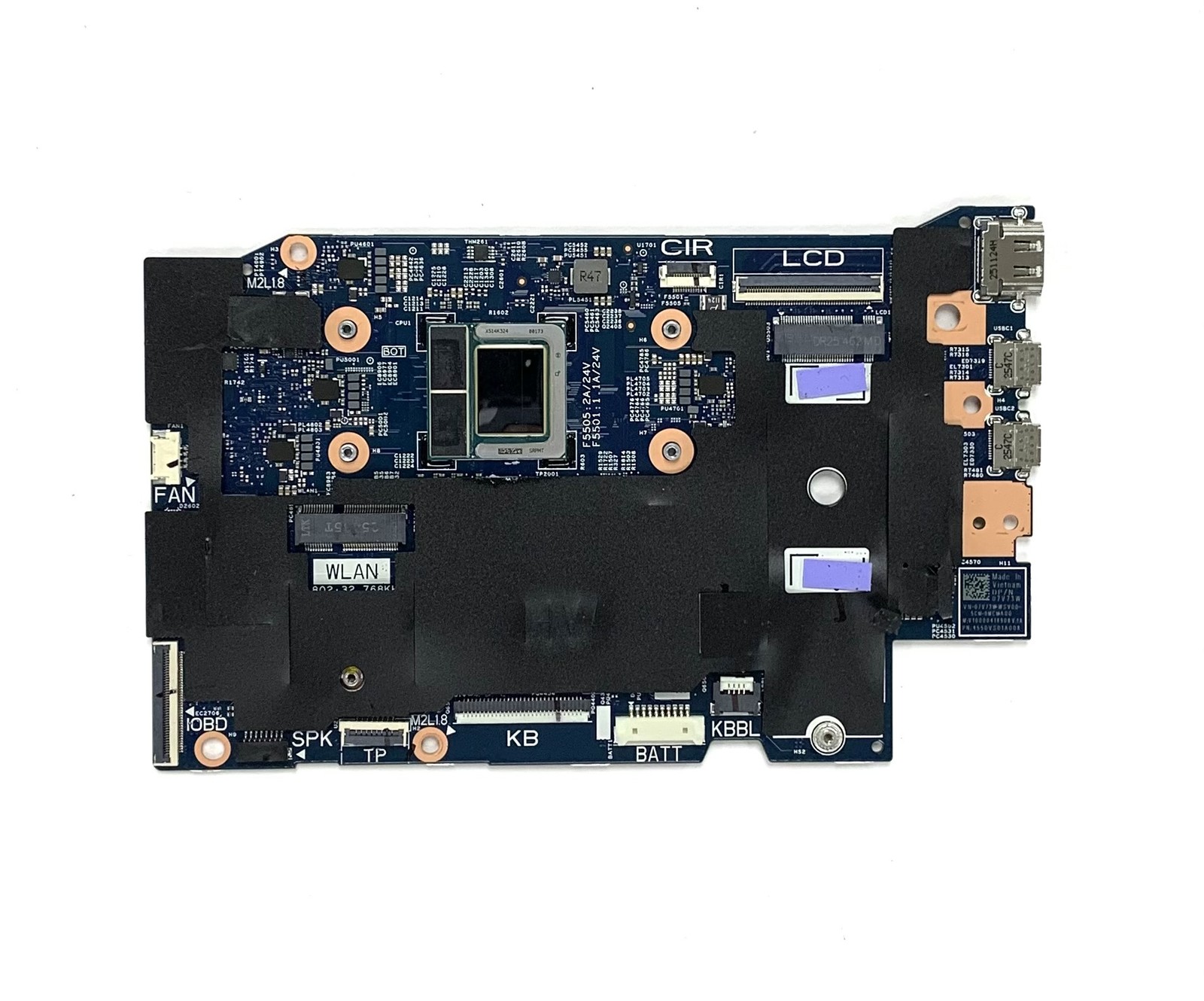 Dell 16 Plus DB16250 Laptop Motherboard – Intel Core Ultra 7 258V CPU – 7V73W