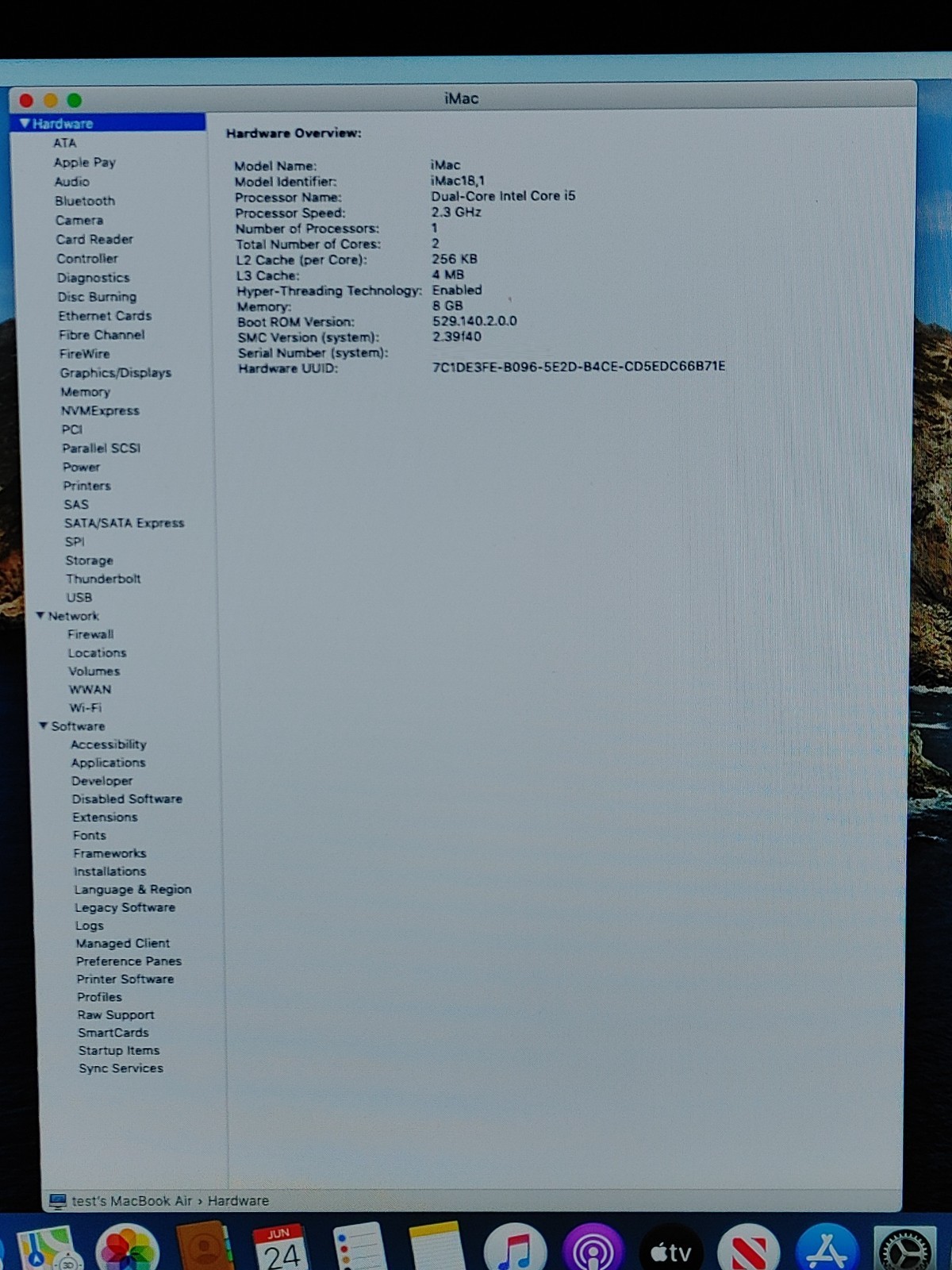 2017 iMac 21.5IN MMQA2LLA A1418 i5-7360U 2.3Ghz 8GB RAM 256GB SSD