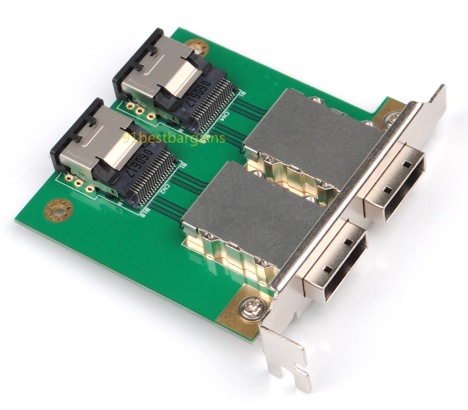 SFF-8087 to 2 Port External HD SAS SFF-8088 PCI Mini SAS Card Adapter Board