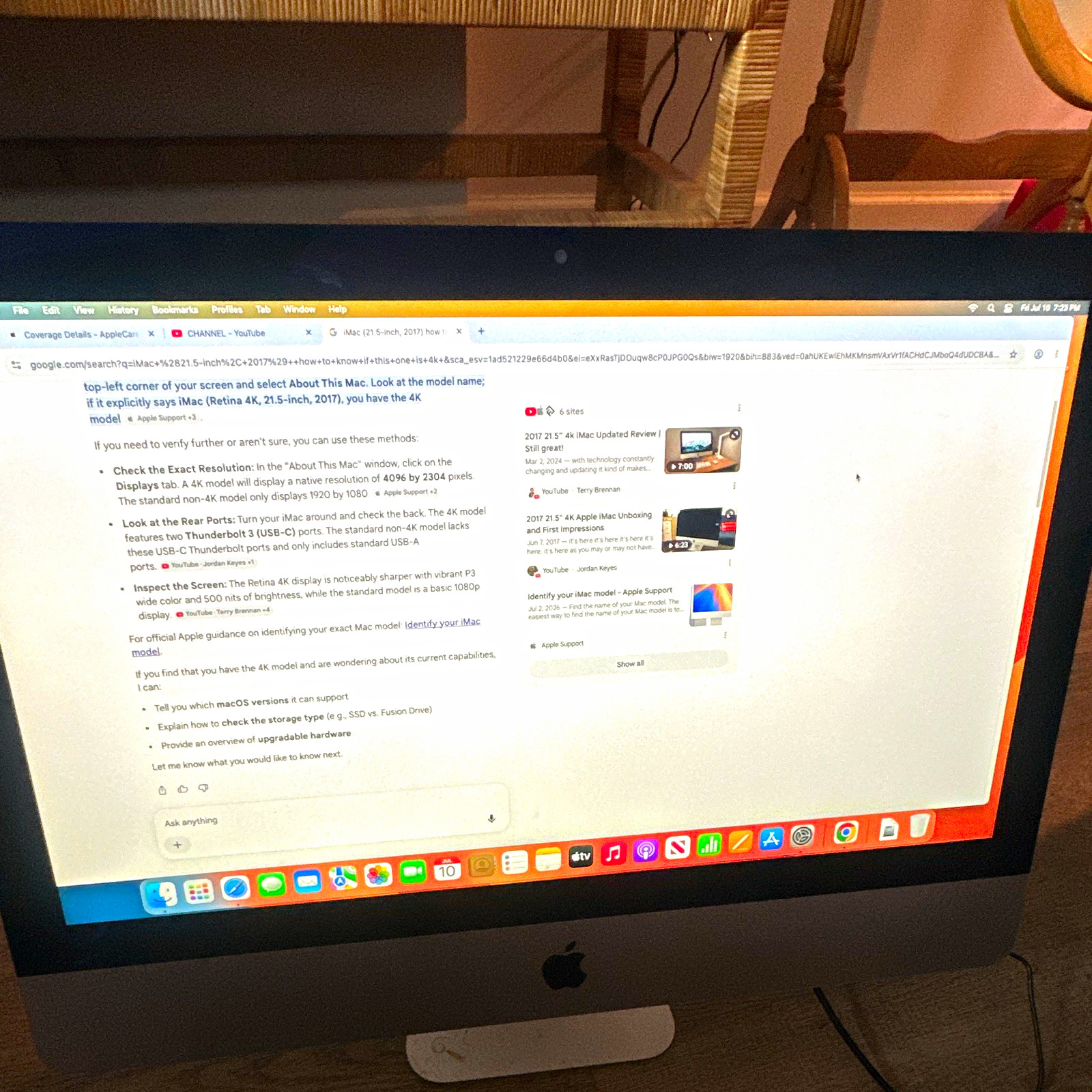 Apple iMac 21.5″ (2017) All-In-One Intel Core i5 2.3GHz 8GB Ventura Silver 1TB