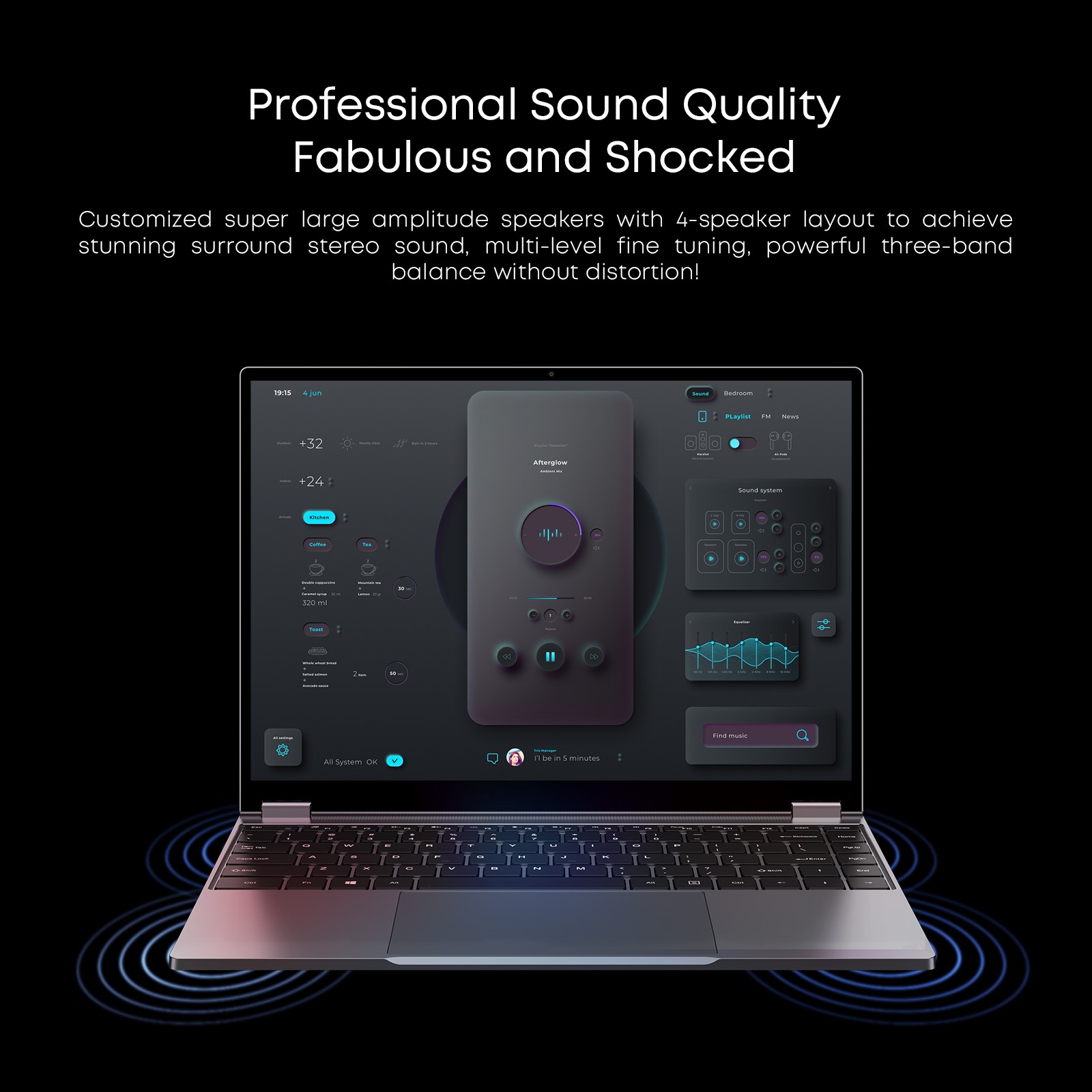 CHUWI FreeBook 13.5” Touchscreen Laptop – Intel N5100 360° Win 11 PC 12G 512G