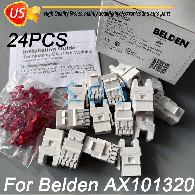 24-QTY Belden AX101320 Category 6 KeyConnect RJ45 Jack Module White Box Free shi