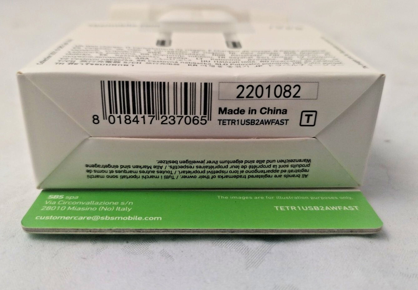 SBS TETR1USB2AWFAST Indoor AC 5 V Weiß ~D~