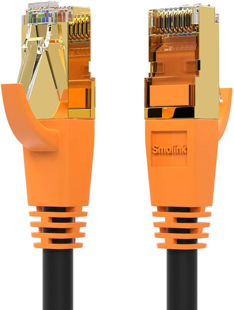 Cat 8 Ethernet Cable 1.5FT Short, 40Gbps 2000Mhz High Speed, Shielded RJ45 LAN N