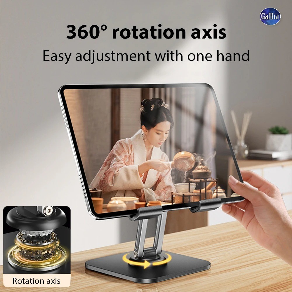 Black Or White Universal Desk Tablet Phone Stand Rotating Foldable Portable