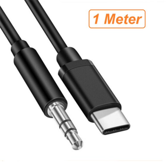 1M Car Stereo Android Type-C USB-C to 3.5mm Male Audio Jack AUX Cable Adapto lot