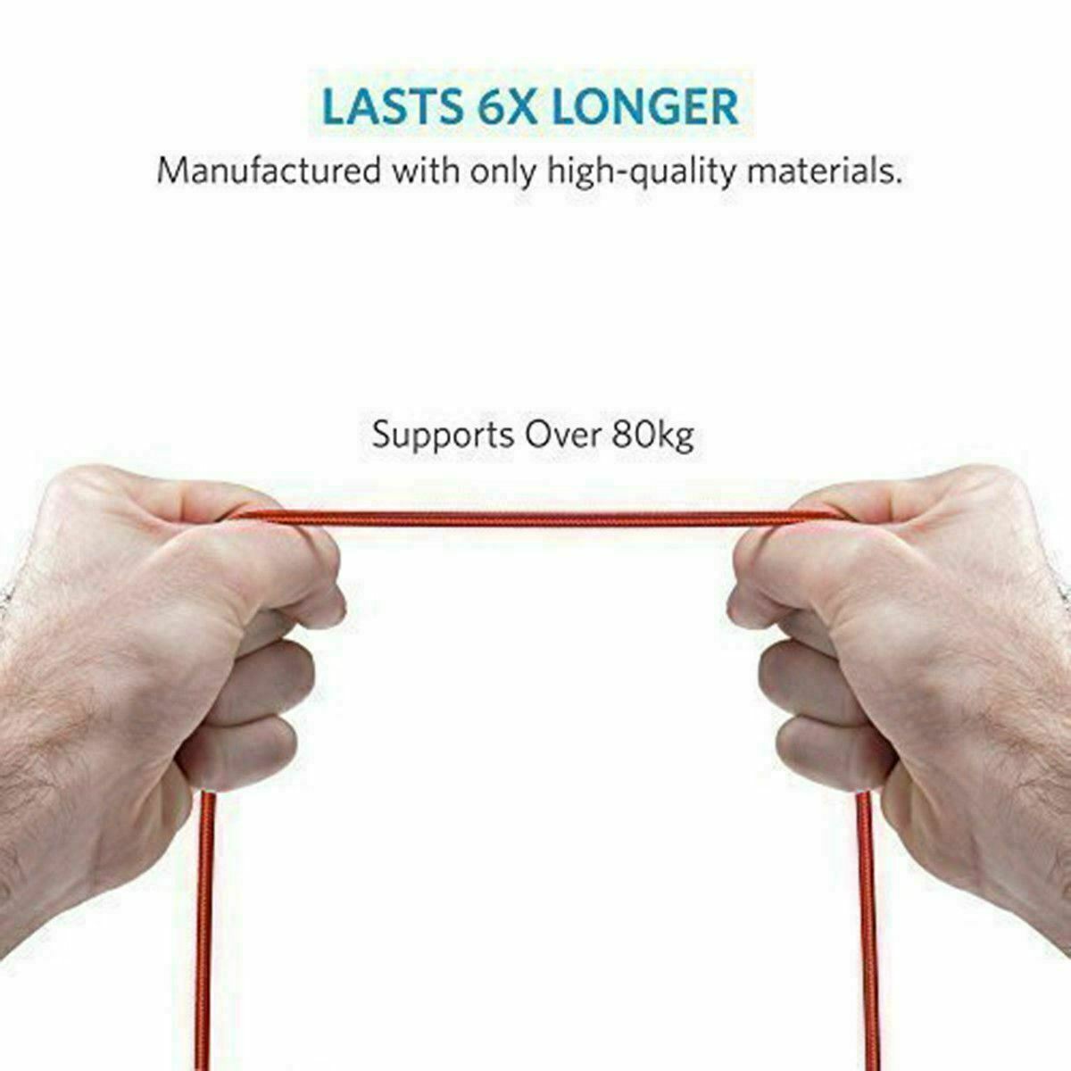 Heavy Duty 8 PIN Charging Cable Cord For iPhone 6 7 8 11 12 Plus XS XR Charger