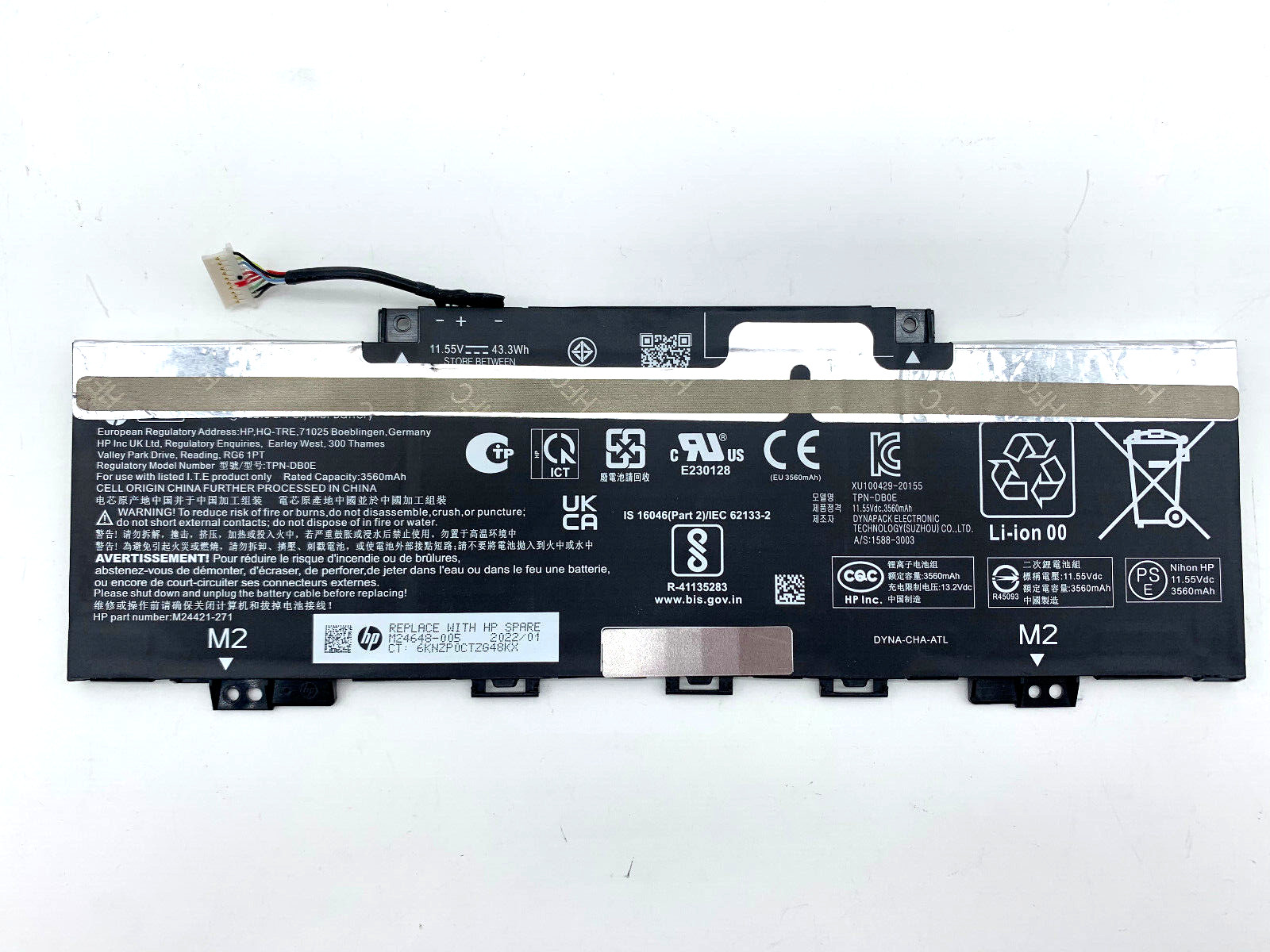 GENUINE HP PAVILION 13-BE 13Z-BE 11.55V 3560MAH 43.3WH LIPO BATTERY M24648-005