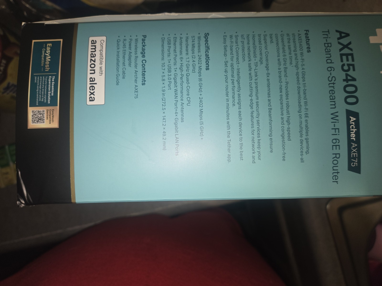 TP-LINK Archer AXE75 AX5400 4 Port 5378 Mbps Wireless Router