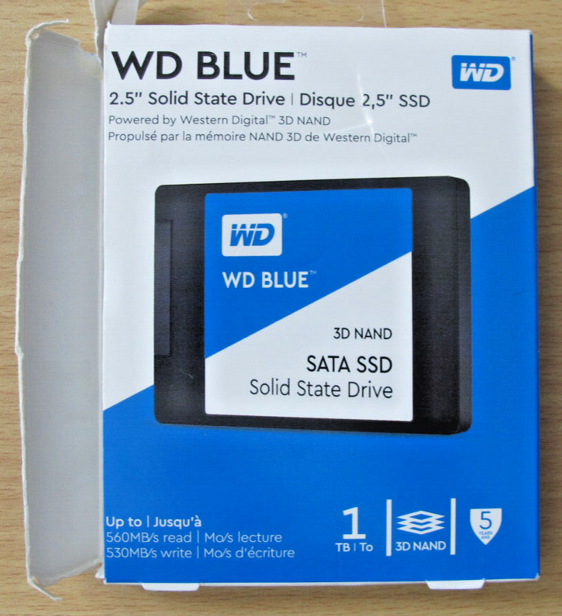 WD Blue 1TB 3D NAND SATA III 2.5 in. Internal SSD unused Open Box