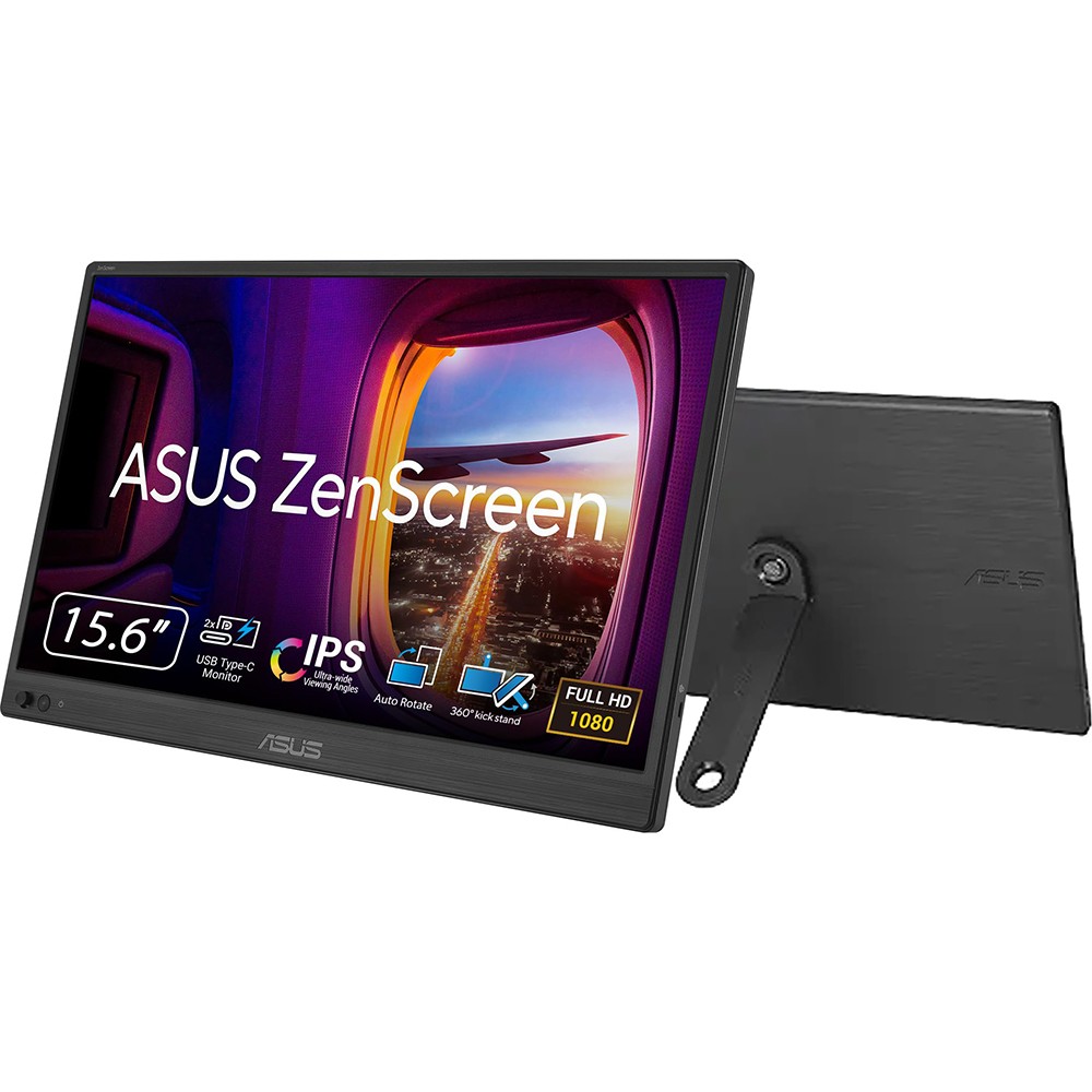 ASUS 16″ ZenScreen Portable USB Monitor in Black – MB169CK
