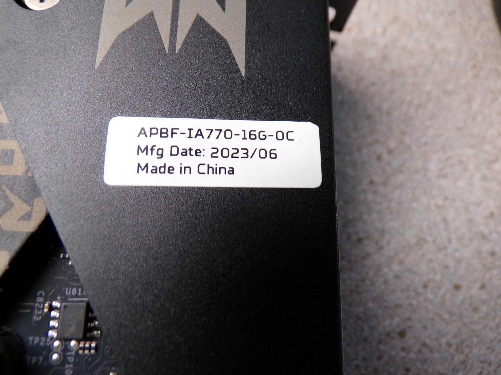 Acer Intel Arc A770 Predator 16GB GDDR6 Video Graphics Card #15462