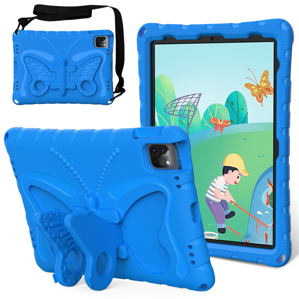For iPad Air Pro 11 12.9 13-inch 2026 Kids Shockproof EVA Case Stand Cover Strap