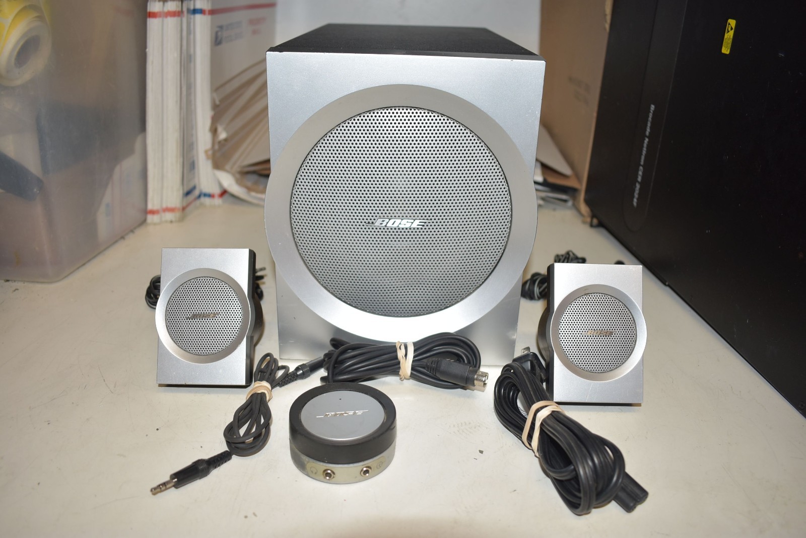 BOSE COMPANION 3 w/SUBWOOFER STEREO DESKTOP SPEAKERS PC MULTIMEDIA 2.1CH
