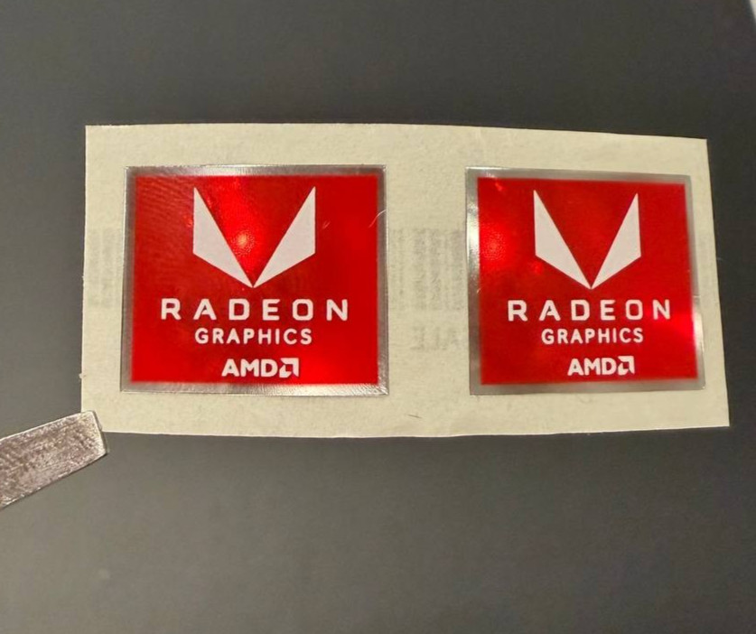 2 x AMD Radeon Vega Graphics Computer / Laptop Sticker Label 19mm x 16mm