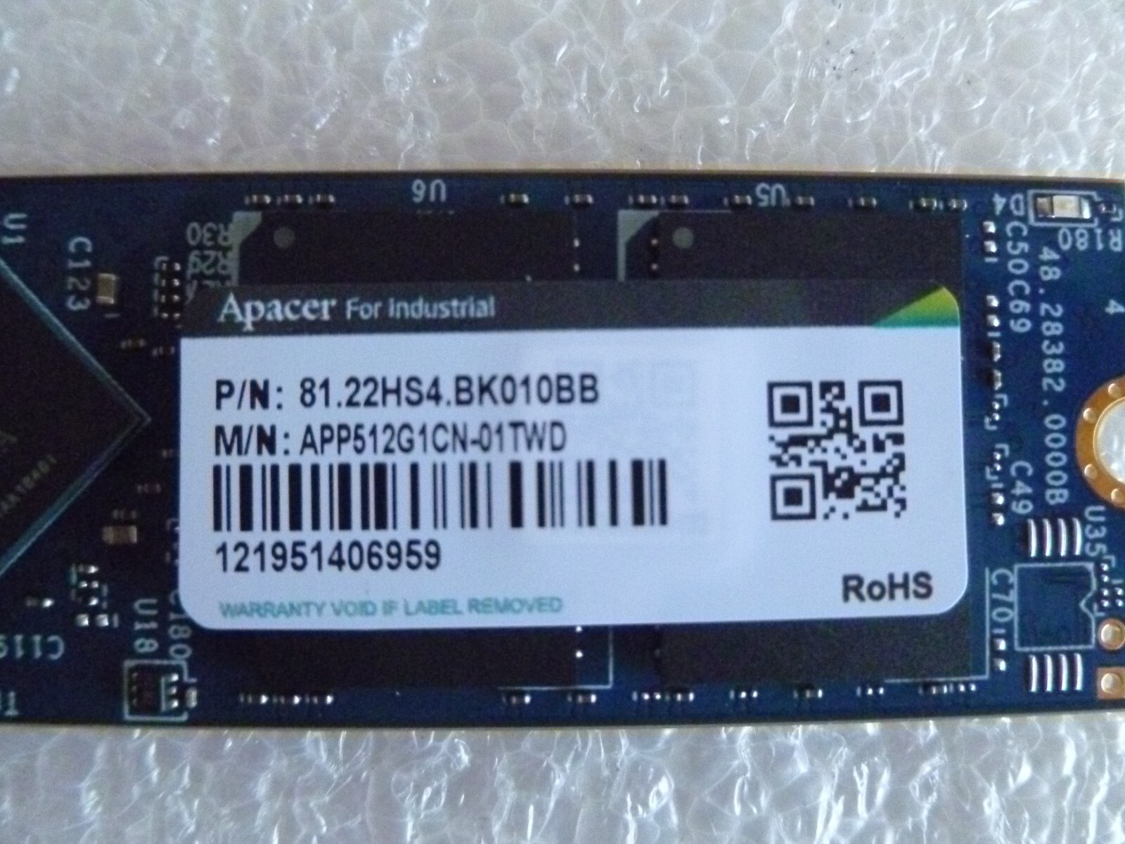 APACER FOR INDUSTRAIL APP512G1CN-01TWD 512GB SSD HARD DRIVE