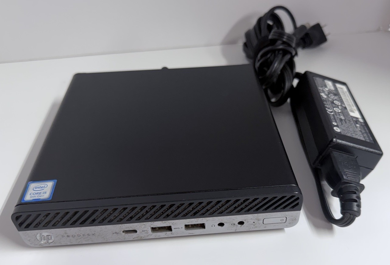 HP ProDesk 600 G5 DM i5 9500T 2.20GHz/8GB RAM/256GB SSD/WIFI w/AC Adapter