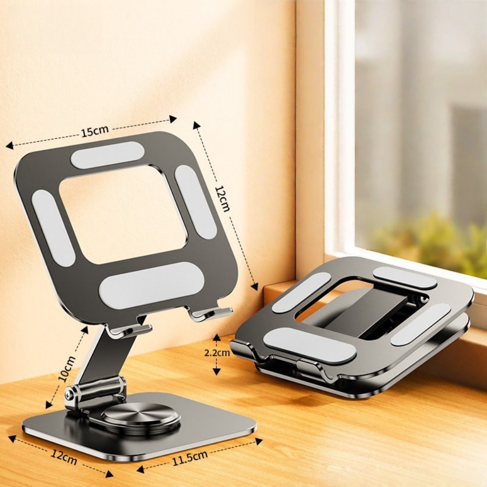 Universal Adjustable Metal Desk Tabletop Phone for iPad Tablet Stand Foldable