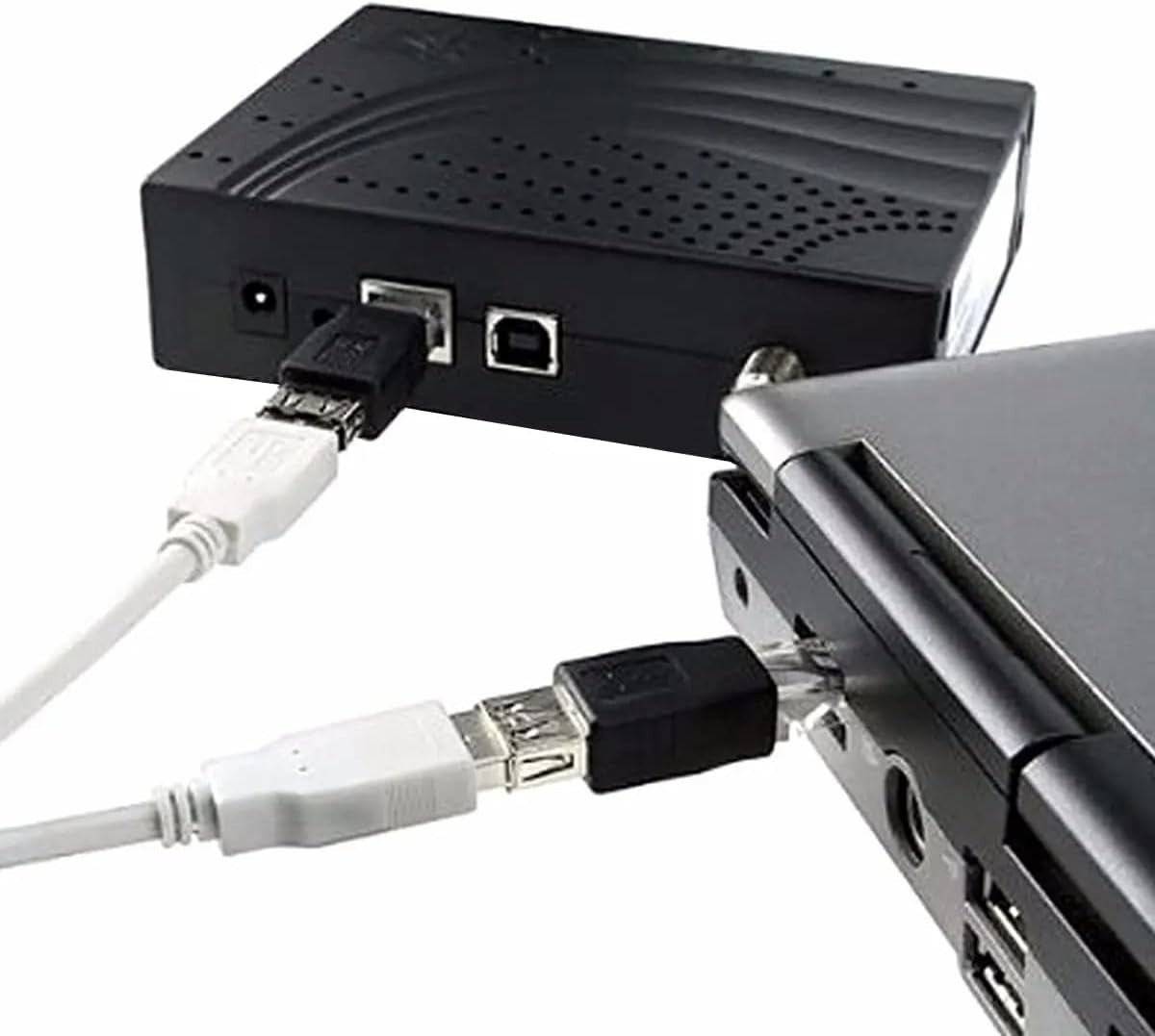 2 Pack Ethernet to USB Adapter, RJ45 Ethernet Male to USB Female Converter, USB