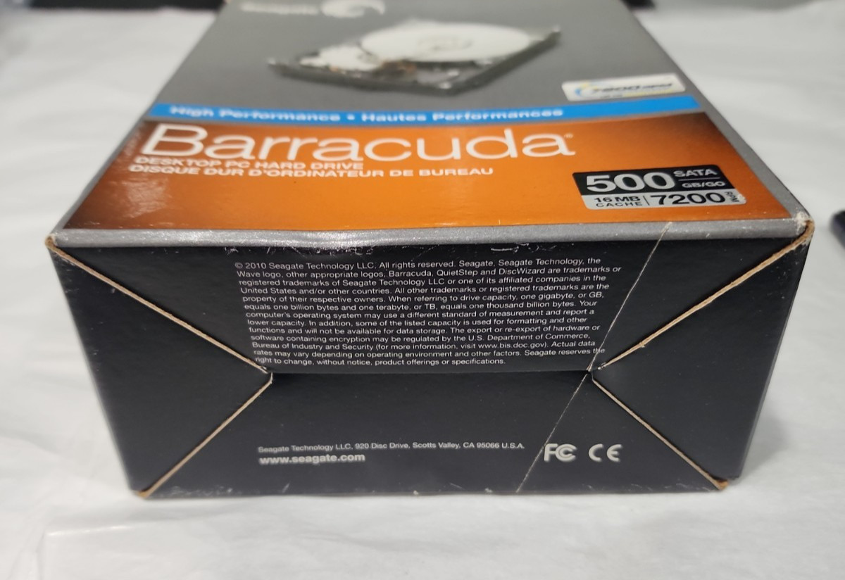 Seagate Barracuda 500gb SATA hard drive sealed in box