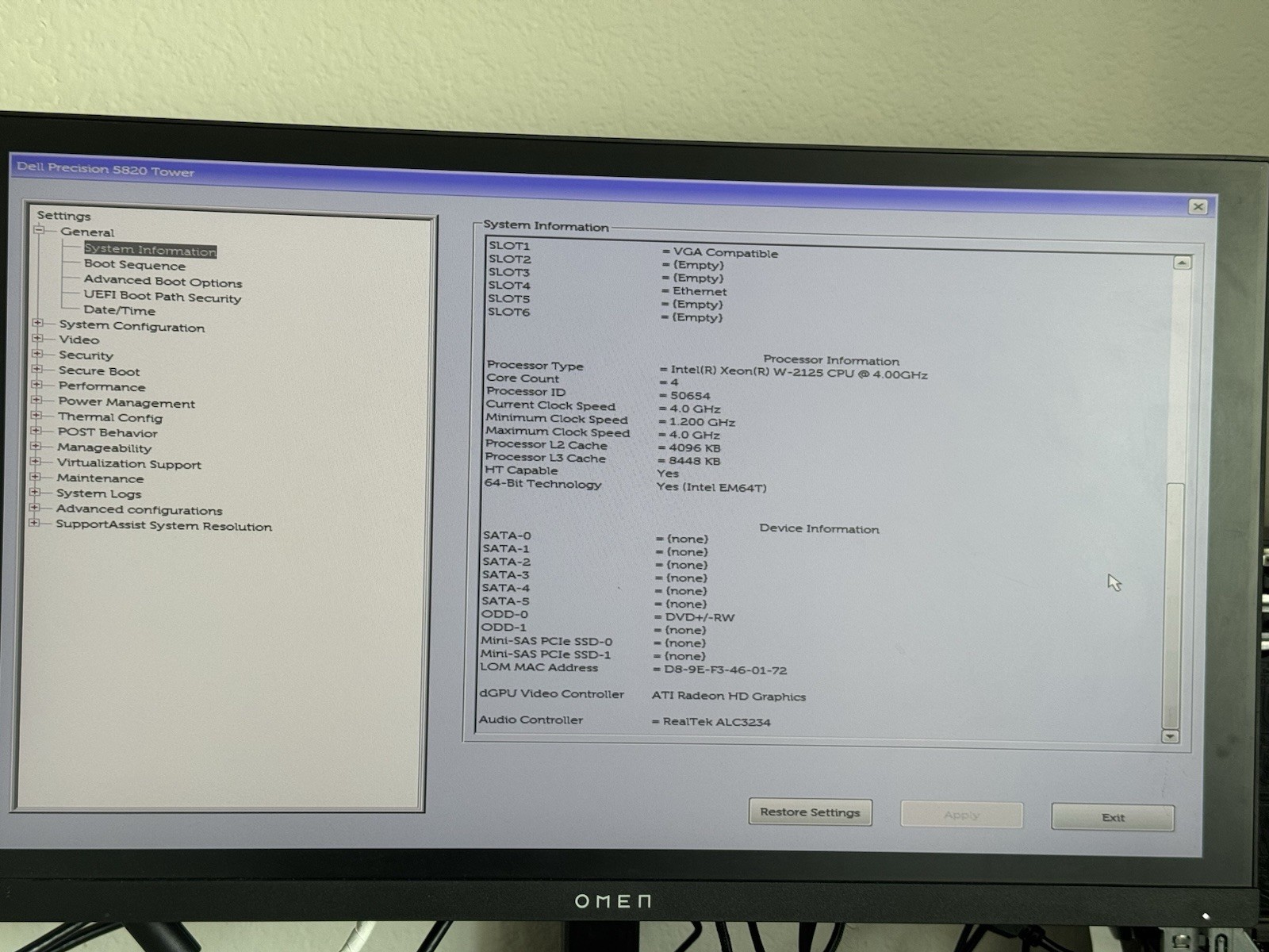 Dell Precision 5820 Homelab Server Workstation – Xeon W-2125 – 8GB RAM – NO HDD