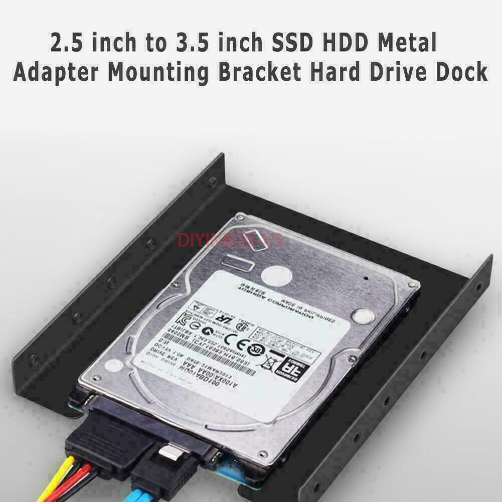 Lot 2.5″ to 3.5″ Bay SSD Metal Hard Drive HDD Mounting Bracket Adapter Dock Tray