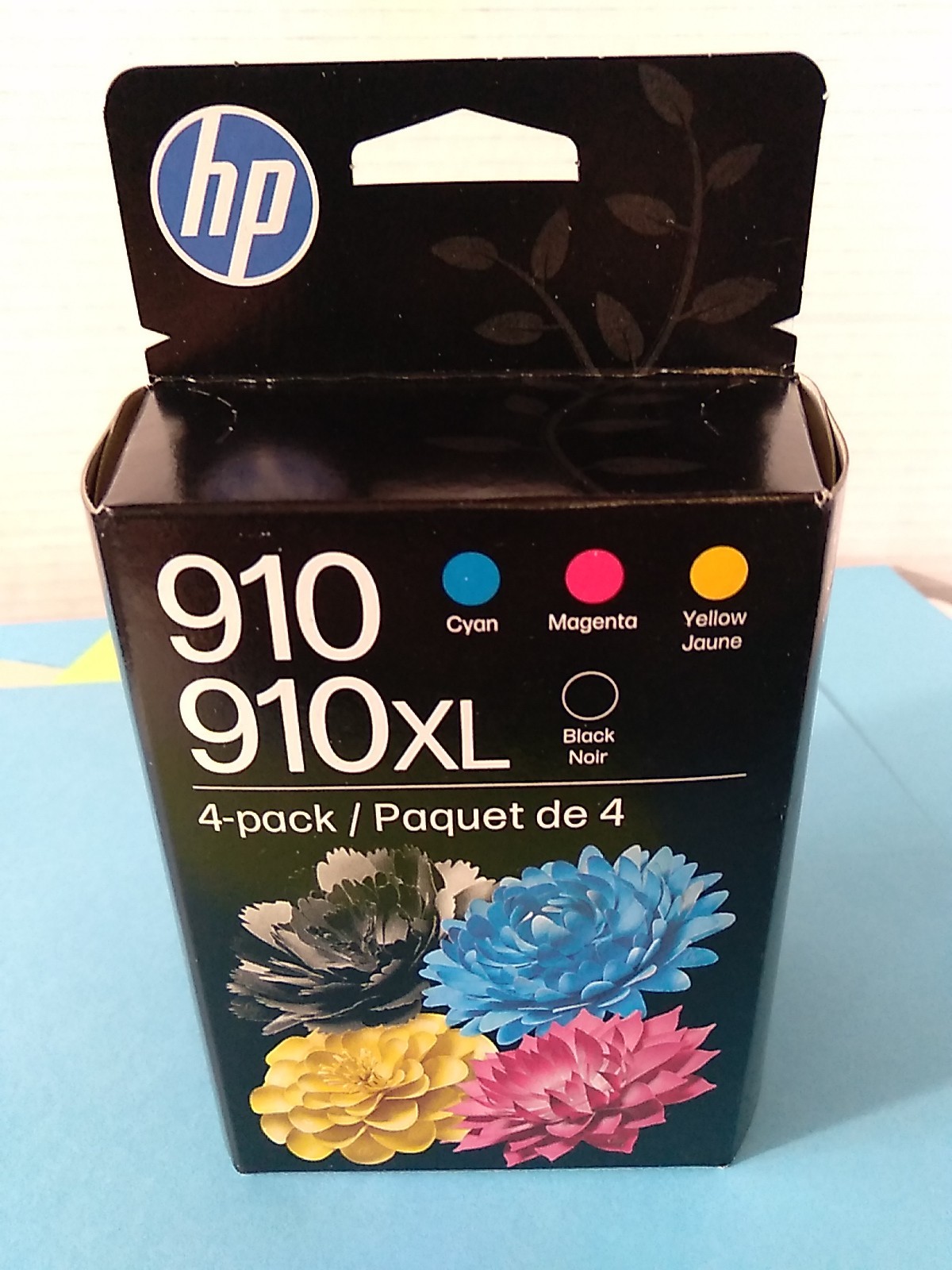 Genuine HP 910XL High Yield Black & 910 Cyan Magenta Yellow 910xl/910 4 Pack B