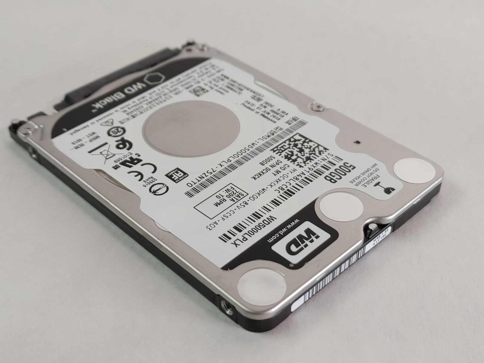 Western Digital WD Black WD5000LPLX 500 GB 2.5 in SATA III Hard Drive