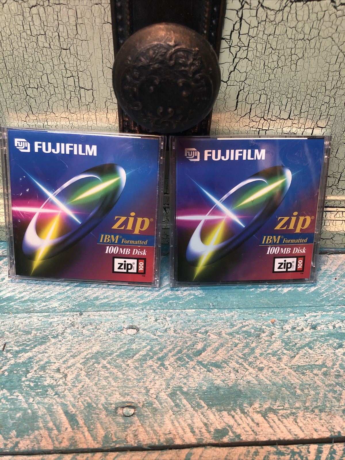 2 – FUJIFILM ZIP 100MB DISC IBM FORMATTED ZIP 100 DISCS – BRAND NEW SEALED
