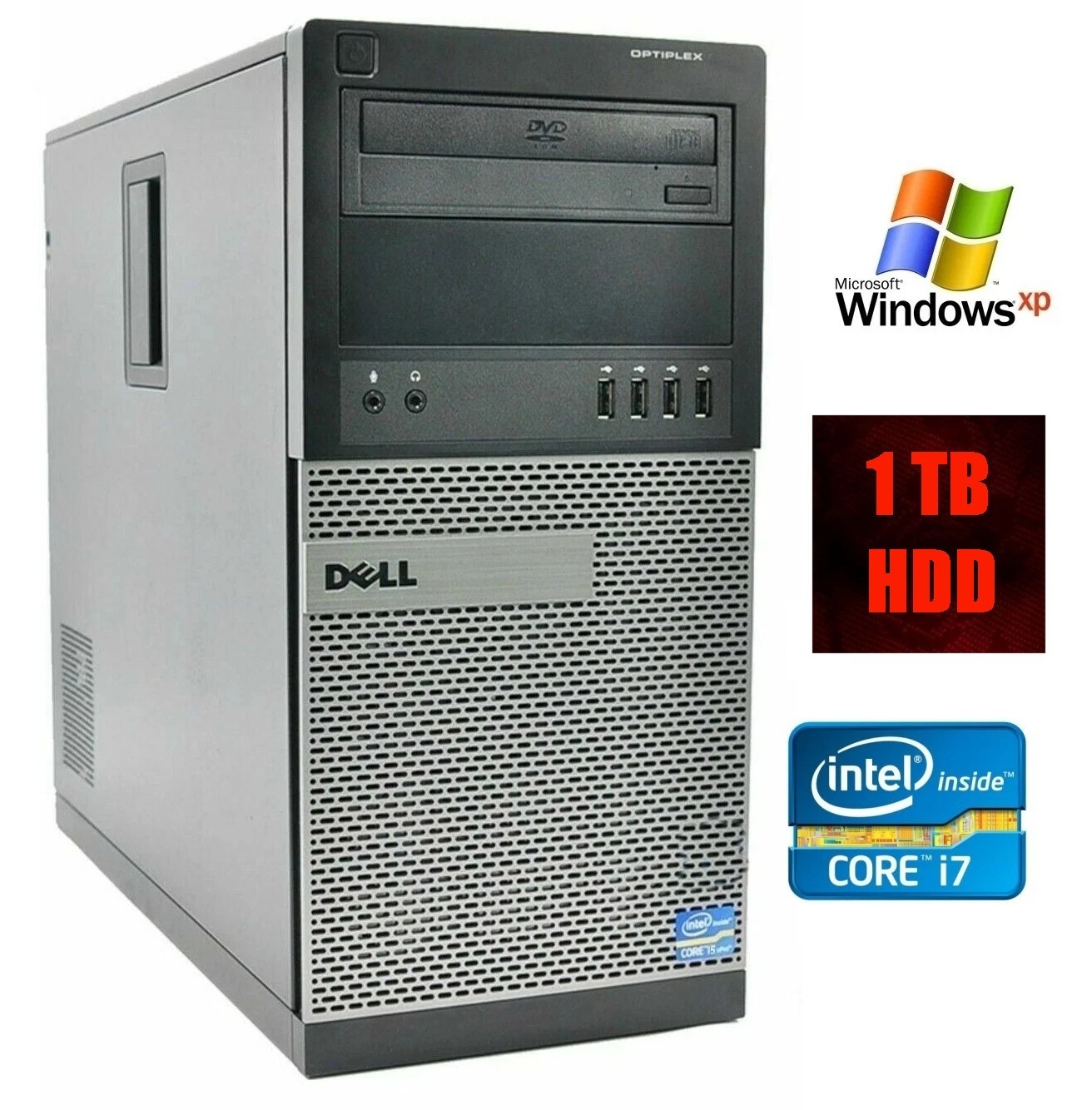 Dell OptiPlex MT Desktop Computer Core i7 4GB Ram 1TB HDD Windows XP Pro Wi-Fi