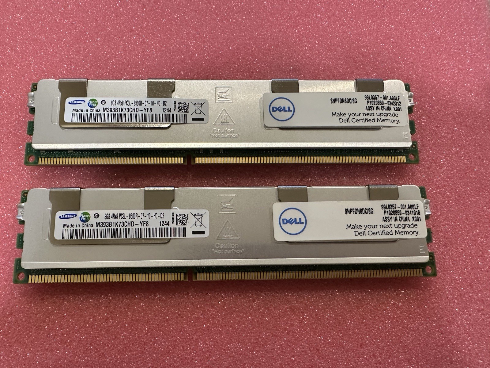 16GB (2x8GB) DDR3 PC3-8500R ECC REG 4Rx8 Server RAM Samsung 1066MHz