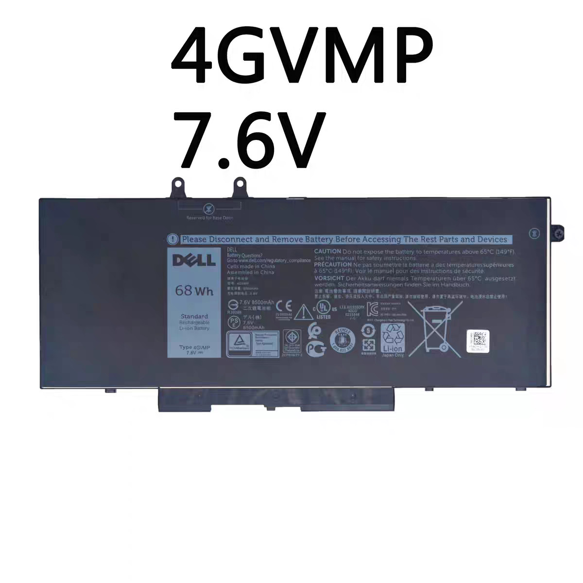 Genuine 4GVMP Battery For Dell Precision 3540 3550 Latitude 5400 5500 9JRYT 68Wh