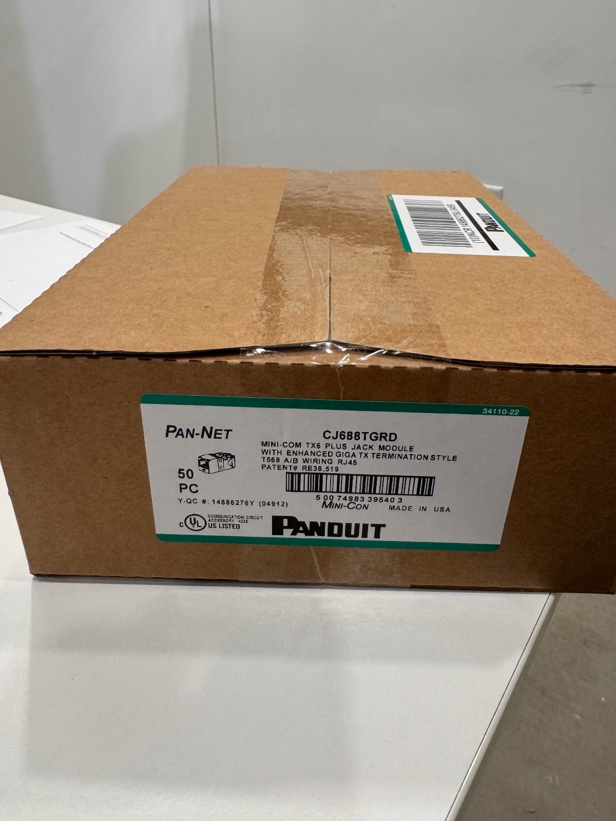 OEM Panduit Giga Cat6 jacks Red CJ688TGRD BOX OF 50. FAST SHIPPING FROM USA!