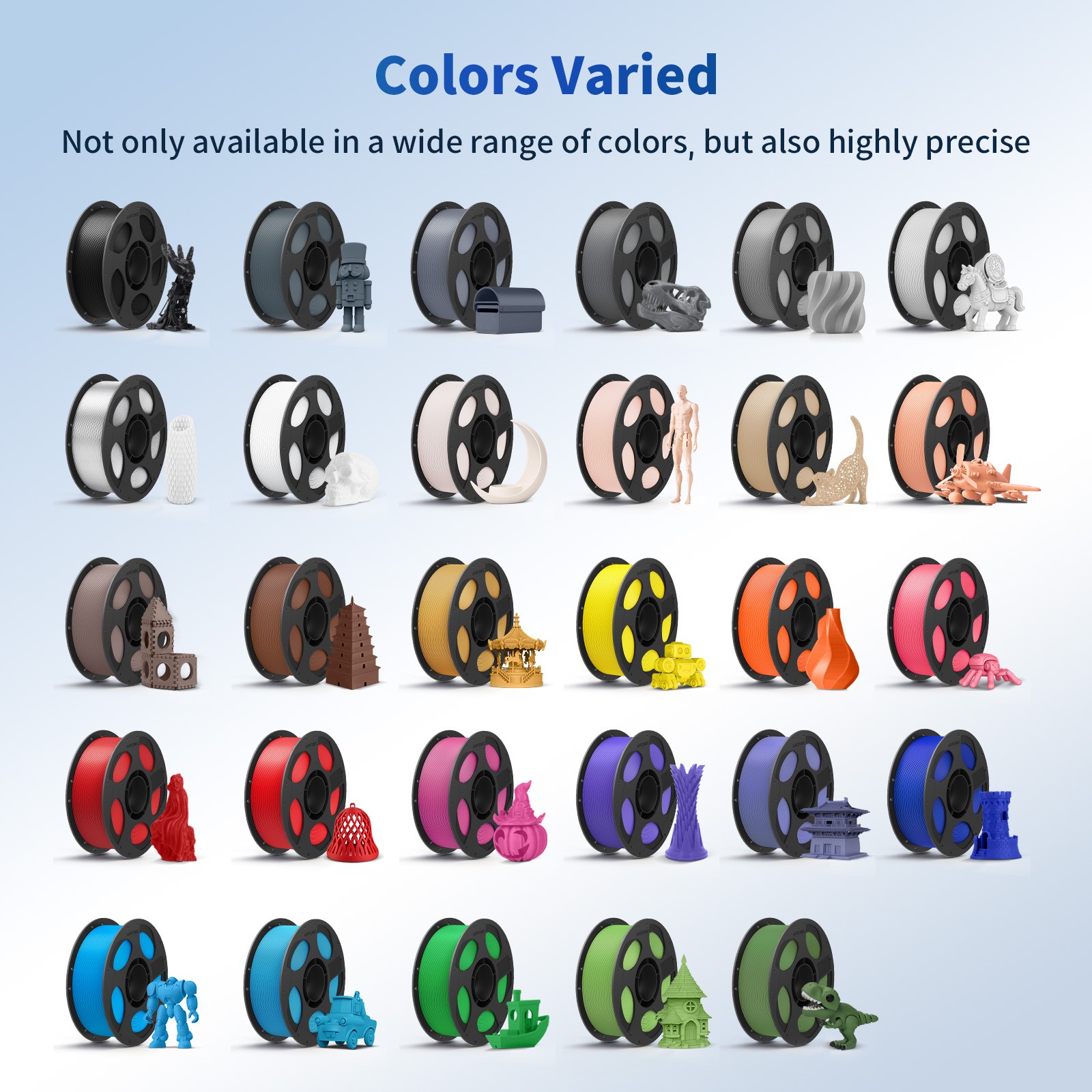 3/5/10KG ANYCUBIC 3D Printer Filament PLA 1.75mm 2.2lb Spool Basic Printing lot
