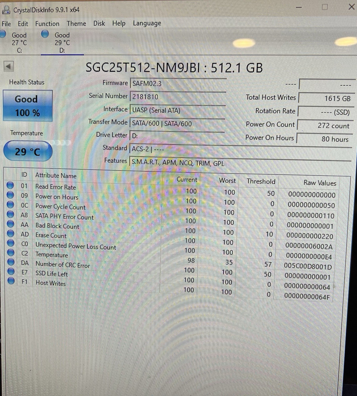 PHISON 512GB 2.5 SATA3 SSD Solid State Drive
