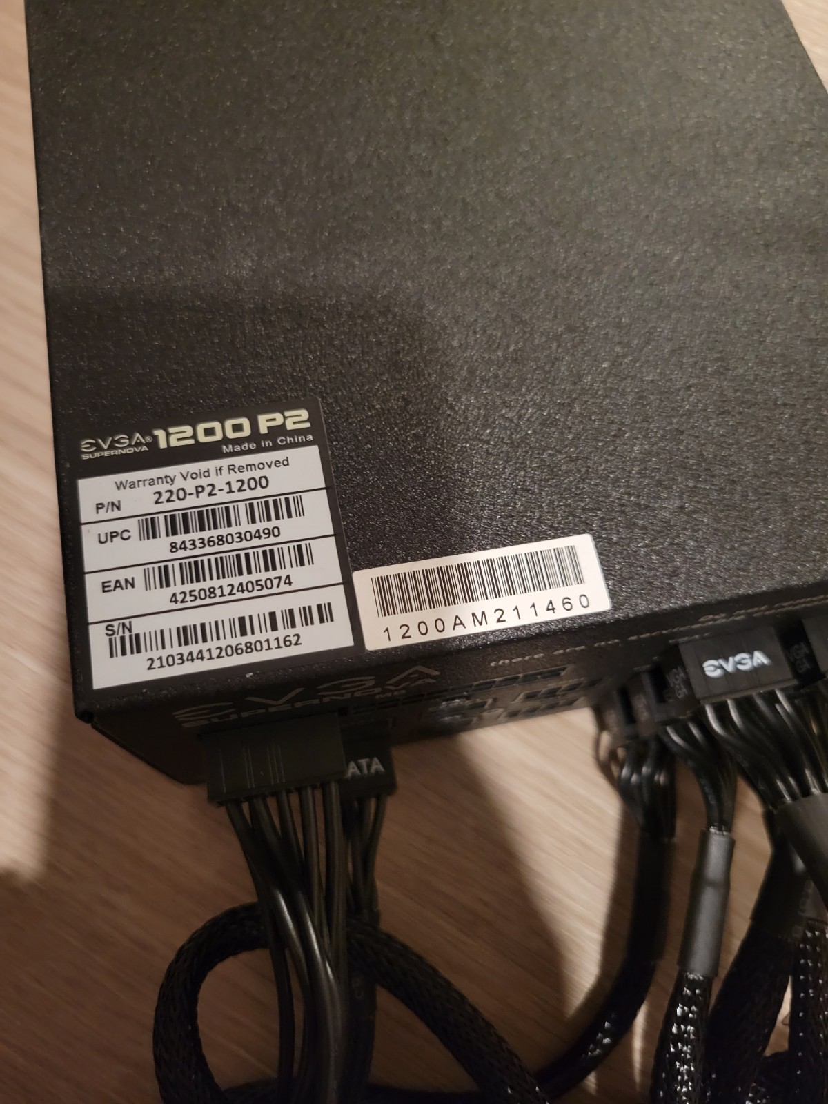 EVGA SuperNOVA 1200-P2 80+ Platinum 1200W Power Supply PSU 220-P2-1200