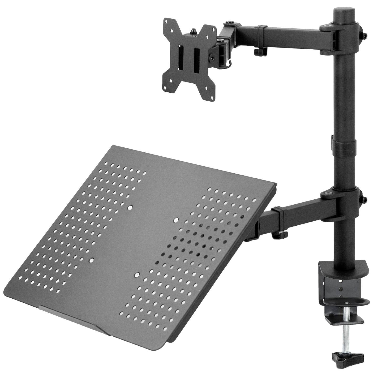 VIVO Laptop & Monitor Desk Mount Stand Black Adjustable fits 1 Screen up to 32″